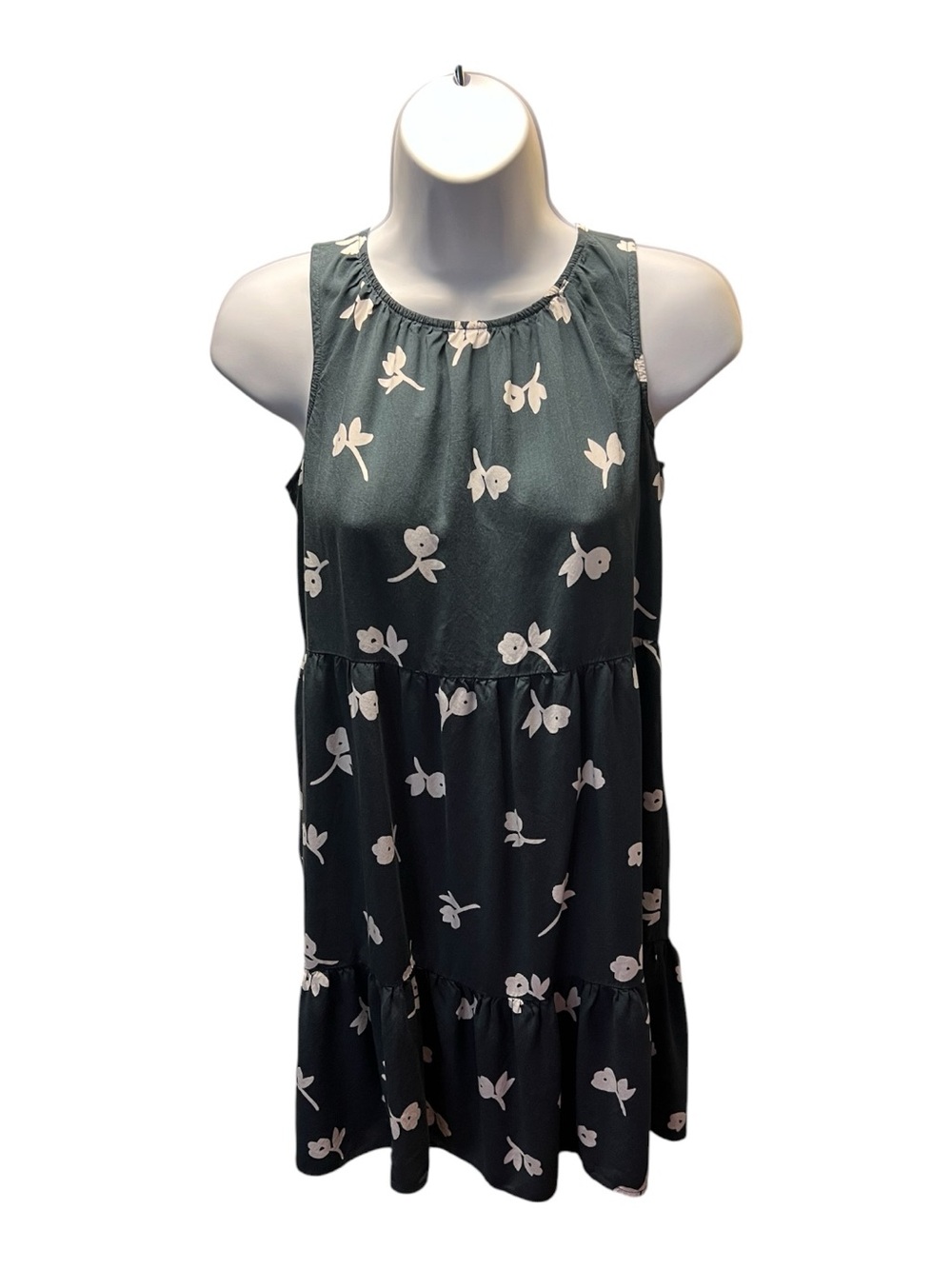 Pull-over Tiered Midi Dress by Loft Outlet  Blue  Sleeveless scoop neck size XSP